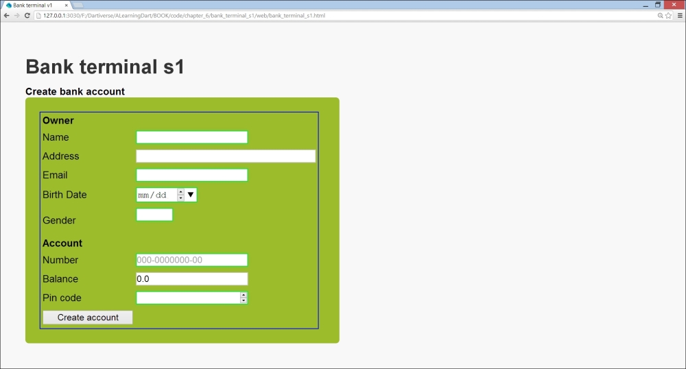 Spiral 1 – the power of HTML5 forms