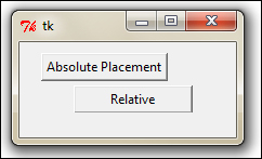 The place geometry manager