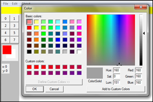 Step 7 – creating color palettes and color selection dialog