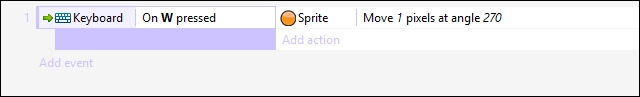 Setting up the direction of the sprite's movement