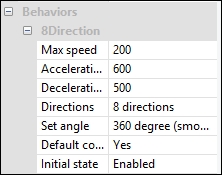 Editing the properties of a behavior