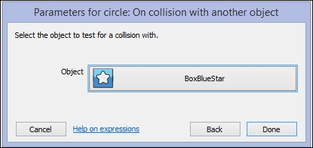 Adding a collision event