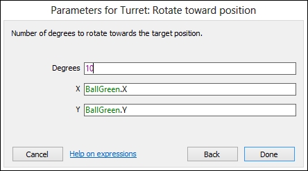 Rotating the turret