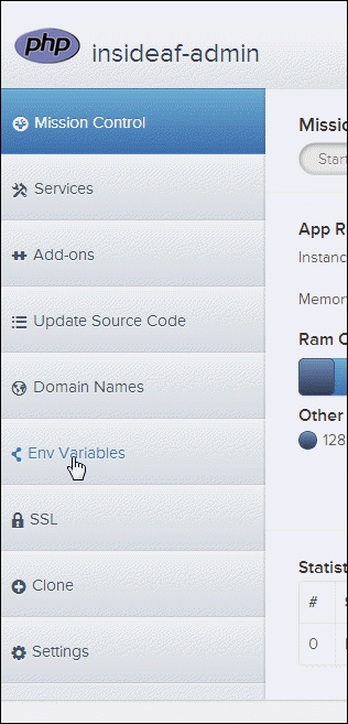 Configuring the database console