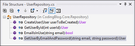 The File Structure window