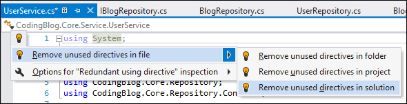 Fix in scope