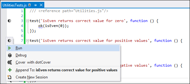 Running JavaScript unit tests