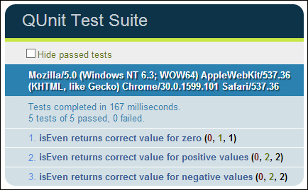 Running JavaScript unit tests