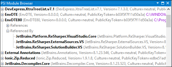 PSI Module Browser