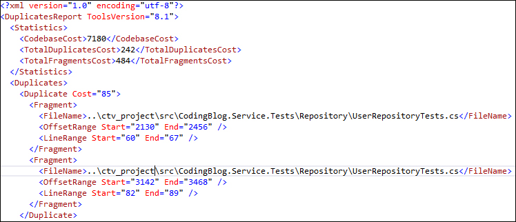 Finding code duplicates