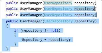 Extending the code selection