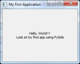 My first PySide application