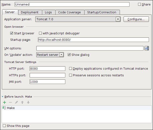 Configuring the application server