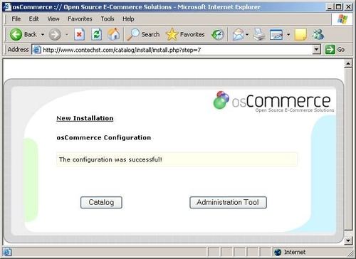 Installing osCommerce on the Host