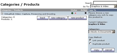 Moving and Copying Categories and Products