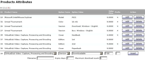 Product Attributes