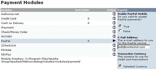 Setting Up PayPal on osCommerce