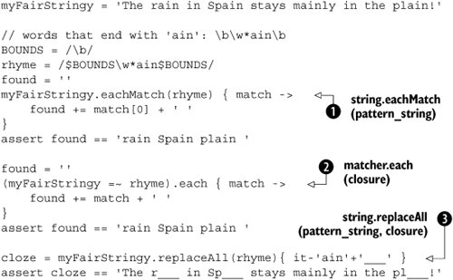 Working on each match of a pattern