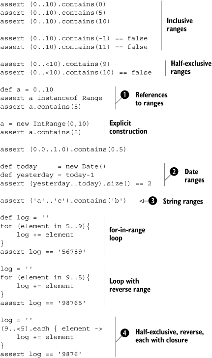 Range declarations