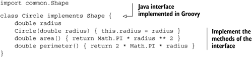 Groovy class implementing a Java interface