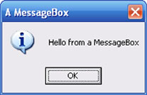 A system message box created from an interactive interpreter session