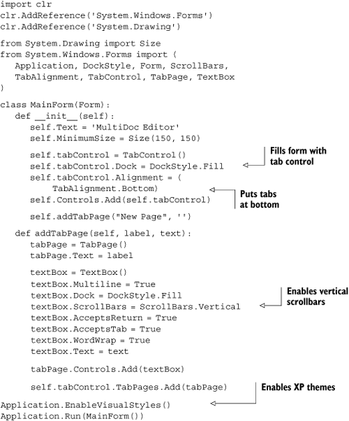 TabControl with single TabPage and multiline TextBox