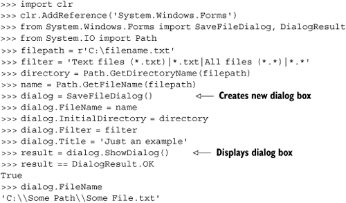 Configuring and displaying SaveFileDialog