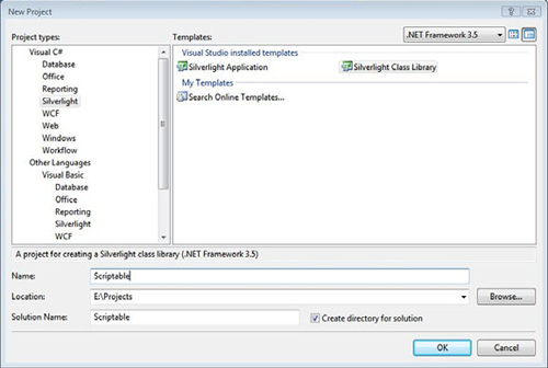 Creating a Silverlight class library project with VS 2008 Pro