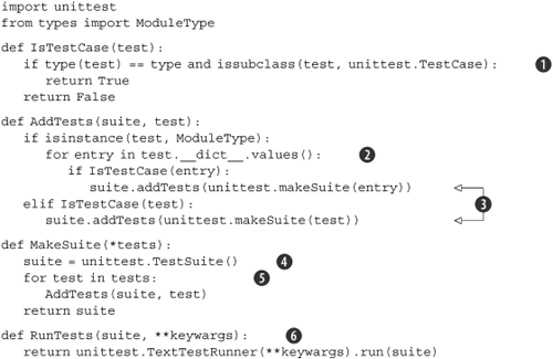 testutils: module to support test running