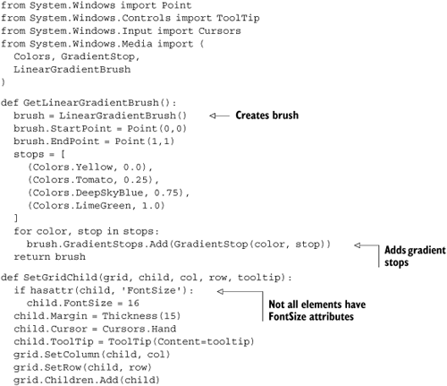 Helper functions for the controls example