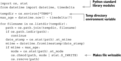 Script to clear out temp folder