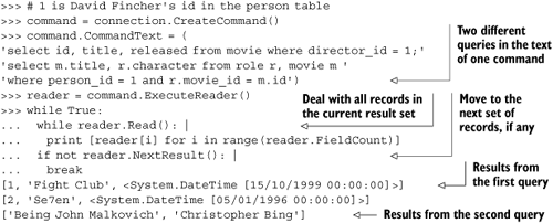 Getting multiple result sets from one command