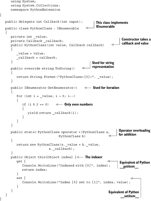 A C# class for use from IronPython