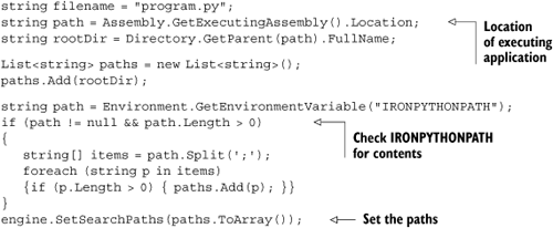 Populating the engine import paths from C#