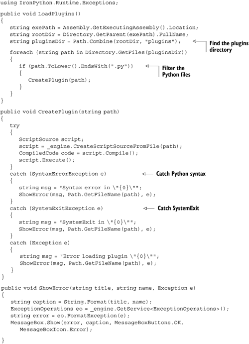 Finding and executing user plugins (in C#)