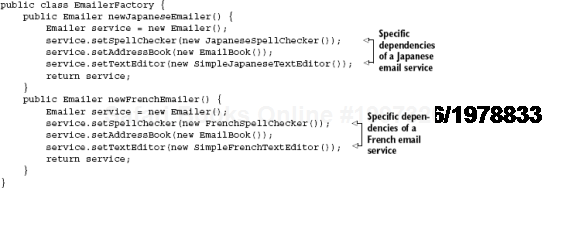 Factories that create either French or Japanese email services