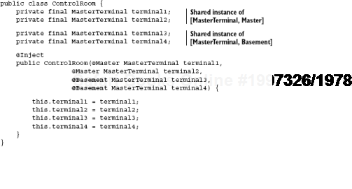 Object with two different singleton-scoped dependencies