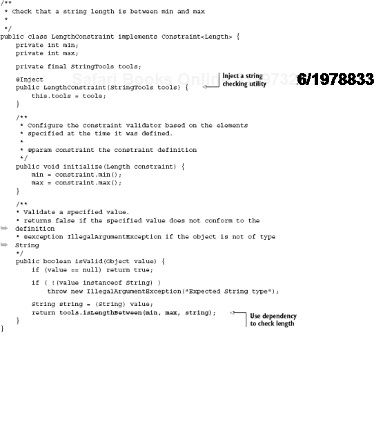 A sample LengthConstraint plug-in for checking a string's length