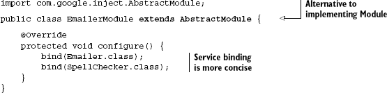 Slightly neater module registering emailers