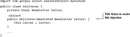 A newsletter component, using Assisted Injection