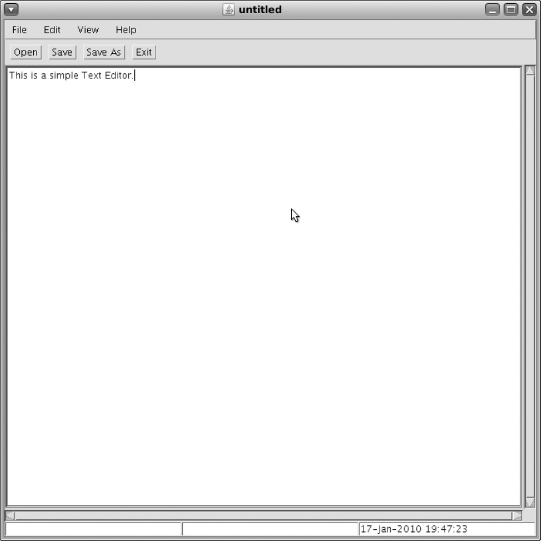 Figure 18.4 Output of com.classofjava.gui.TextEditor