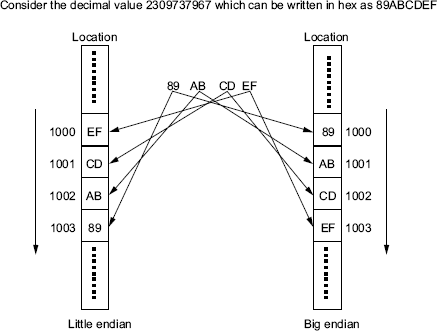 Figure 3.1 Byte ordering