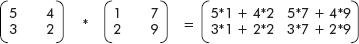 The matrix multiplication operation