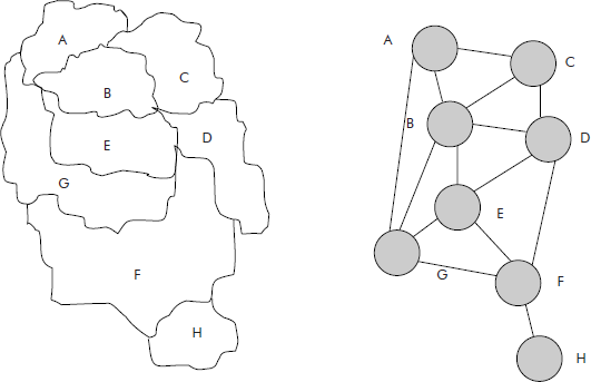 The graphic representation of a map