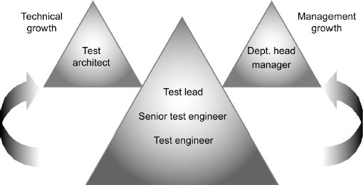 Career progression for testing professionals.