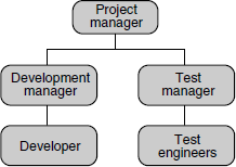 Separate groups for testing and development.