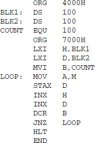 A small assembly language program