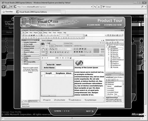 Visual C# 2008 Express is free and can be used as a standalone tool for creating Windows applications or with XNA to develop computer games.