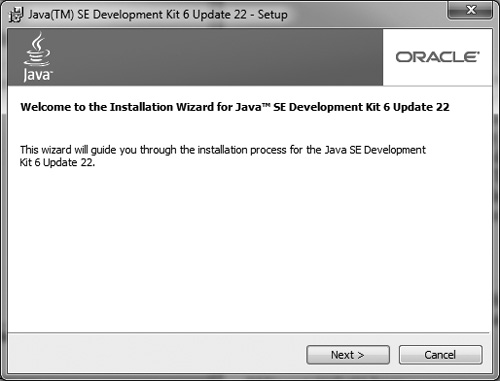 Installing Java SE 6.
