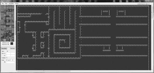 The level editor window is resizable for large widescreen displays.